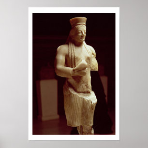 Pôster Figura de Kore de um Athenian fêmea novo que