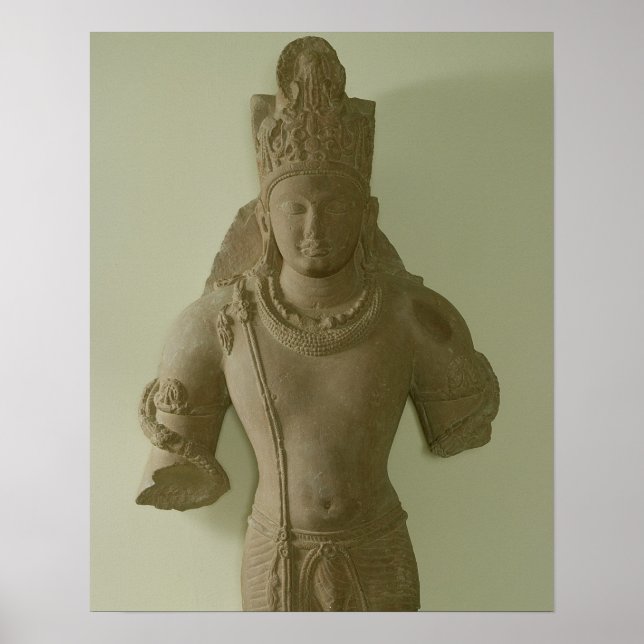 Poster Figura de Lord Vishnu, Mathura (arenito vermelho) (Frente)