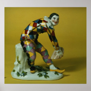 Poster Figura de Meissen do Harlequin, c.1750