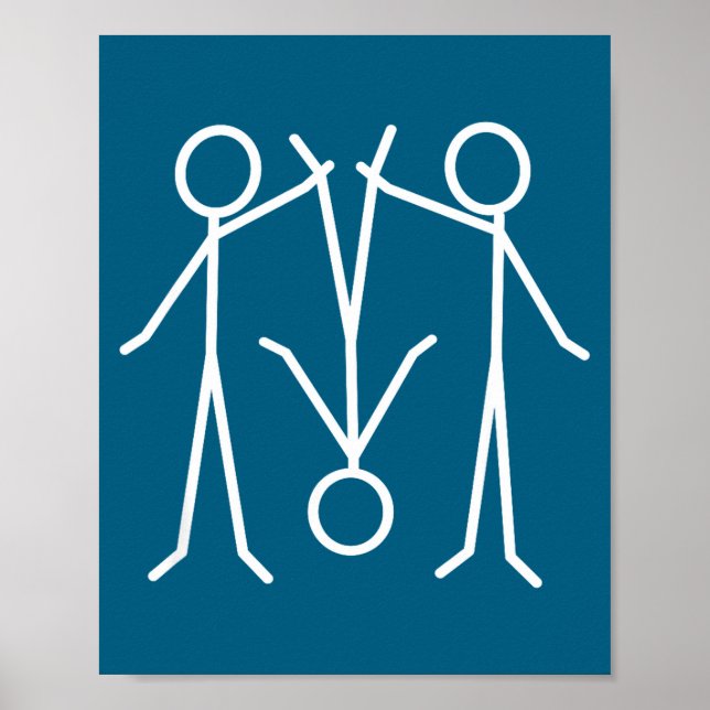 Poster Figura de Palito Engraçada (Frente)