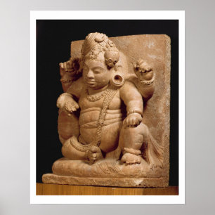 Poster Figura de Siva como Vamana, Maharashtra de Mansar