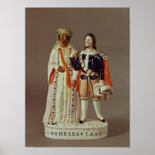 Pôster Figura de Staffordshire de Othello e de Iago,