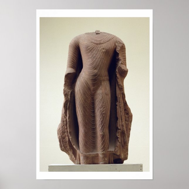 Pôster Figura de um Buda em pé, Jamalpur, Mathura (re (Frente)