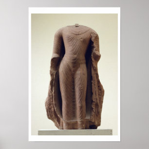 Pôster Figura de um Buddha ereto, Jamalpur, Mathura (com