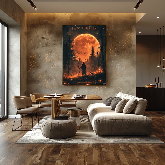 Poster Figura Encoberta Halloween - Floresta de Lua Cheia (Criador carregado)