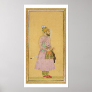 Pôster Figura ereta de um príncipe de Mughal, do pequeno