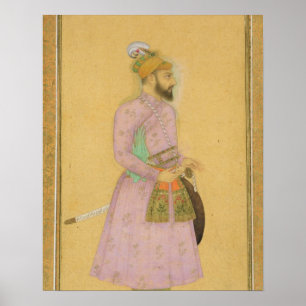 Poster Figura ereta de um príncipe de Mughal, do pequeno