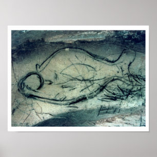 Poster Figura marinha, período paleolítico (c.40000-120