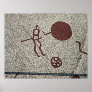 Pôster Figura masculina com o sol