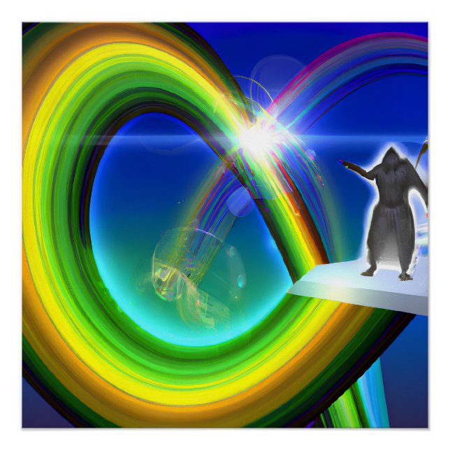 Pôster Figura Misteriosa no Portal Inter-Dimensional (Frente)