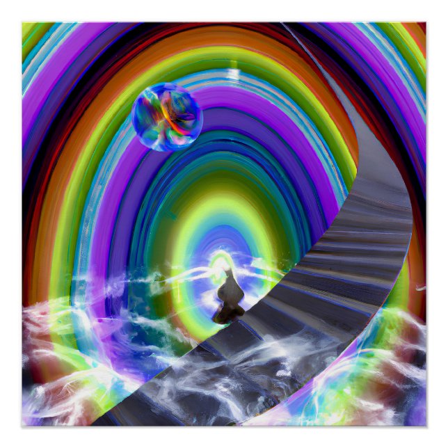 Pôster Figura Misteriosa no Portal Inter-Dimensional (Frente)
