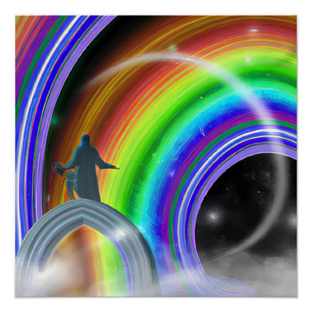 Pôster Figura Misteriosa no Stargate Inter-Dimensional (Frente)