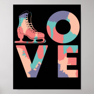 Poster Figura Skater Love Ice Skating