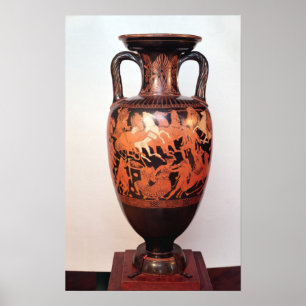Poster Figura vermelha amphora do sótão
