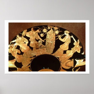 Poster Figura vermelha kylix do sótão que descreve