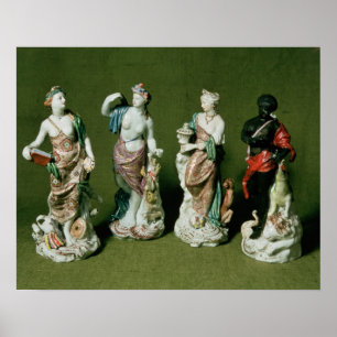 Pôster Figuras da porcelana de Plymouth dos quatro