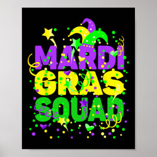 Poster Figuras de Figuras do Esquadrão Mardi Gras - Engra
