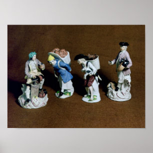 Poster Figuras de Meissen: saddler, vendedor da cabra