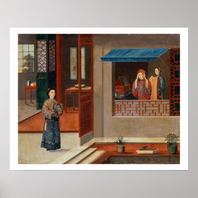 Poster Figuras no interior de um camarim (Frente)