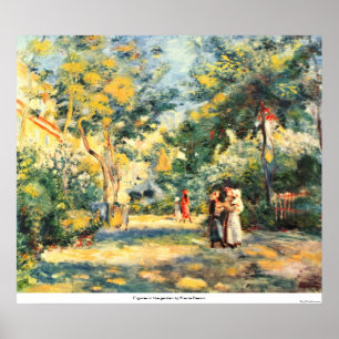 Pôster Figuras no jardim por Pierre Renoir