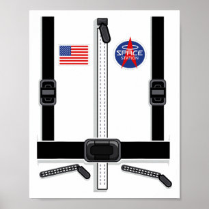 Poster Figurino De Astronauta Para Crianças Homens, Fato
