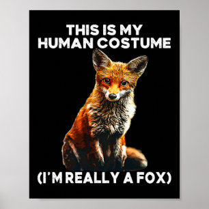 Poster Figurino De Fox Halloween - Este É O Meu Figurino 