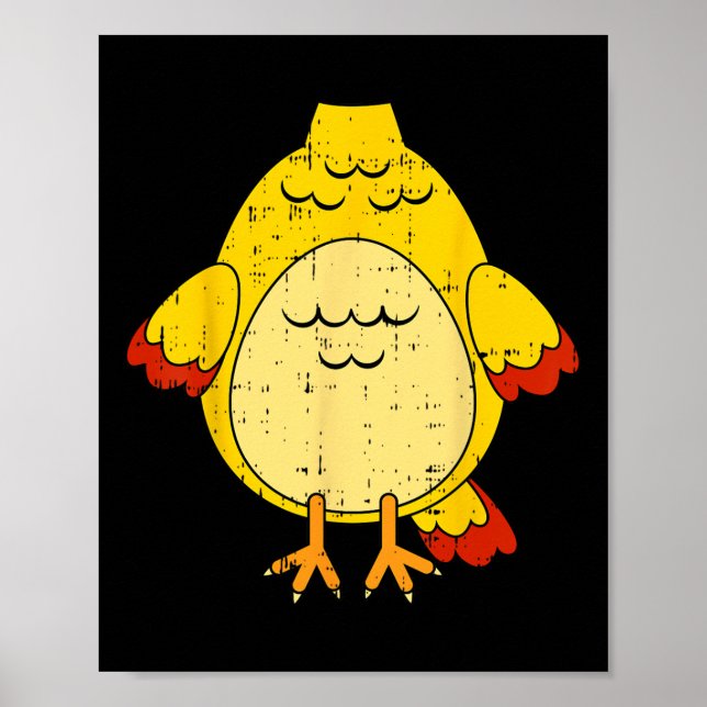 Poster Figurino de frango Fácil e Fácil Presente no Dia d (Frente)
