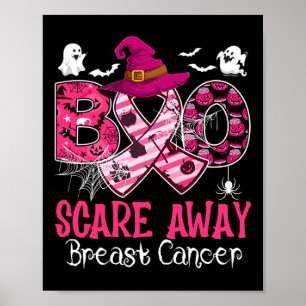Poster Figurino de Halloween Boo Assusta o Cancer da Mama