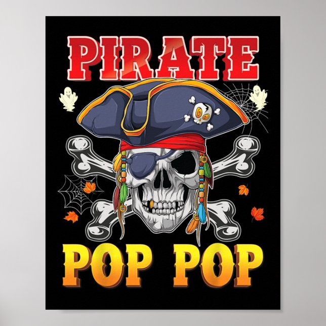 Poster Figurino de Halloween Pirate Pop-pop (Frente)