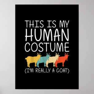 Poster Figurino Humano de Goat Halloween