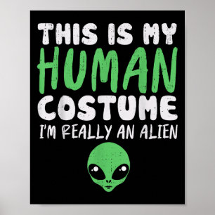 Poster Figurino Humano Saboroso Eu sou Alienígena Extrate