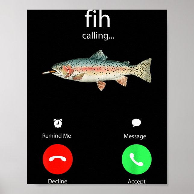 Poster Fih Calling Remind Me Message Decline Accept Phone (Frente)