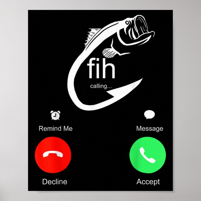 Poster Fih Chamando Lembrar-me Recusar Mensagem Aceitar T (Frente)