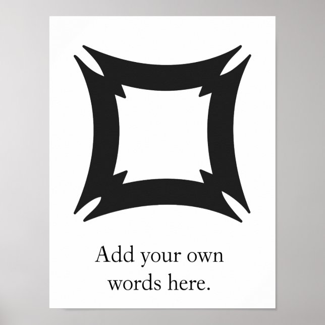 Pôster FIHANKRA | Símbolo de Adinkra de Segurança e Prote (Frente)