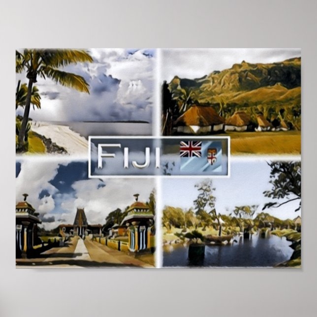 Poster Fiji - Mosaico - (Frente)