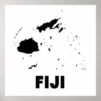 Poster Fiji Silhouette