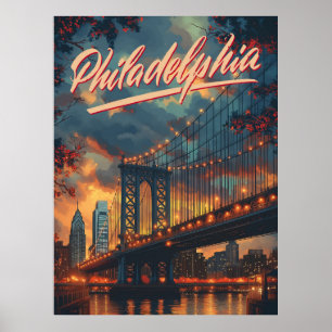 Poster Filadélfia, Pensilvânia: Uma Vintage