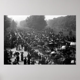 Poster Fileira podre em Hyde Park, Londres, c.1890