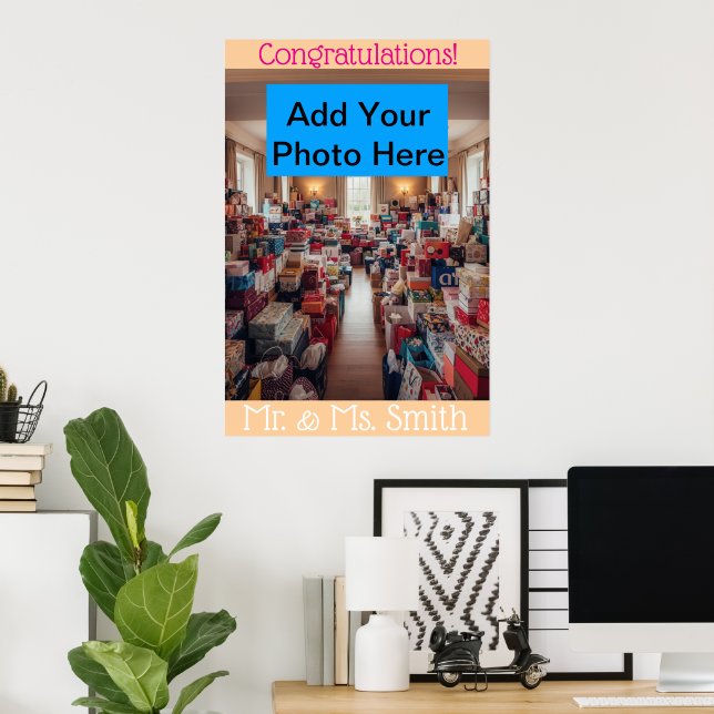 Poster Fileiras de Presentes de Casamento (Escritório em casa)