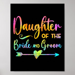 Poster Filha Da Noiva E Do Noivo Camiseta Tie Dye Casamen
