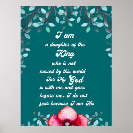 Poster Filha Do Rei Inspirador Cristão
