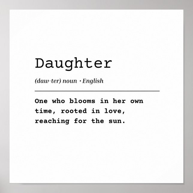 Poster Filha - Enraizada no Amor (Frente)