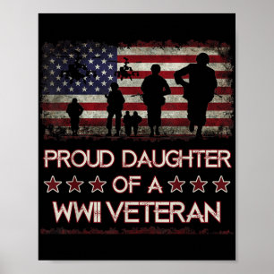 Poster Filha Orgulhosa De Um Veterano Wwii Na Segunda Gue