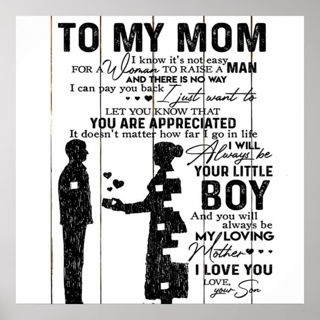 Poster Filho Bonito Para Minha Mãe Presente | Presente de (Frente)
