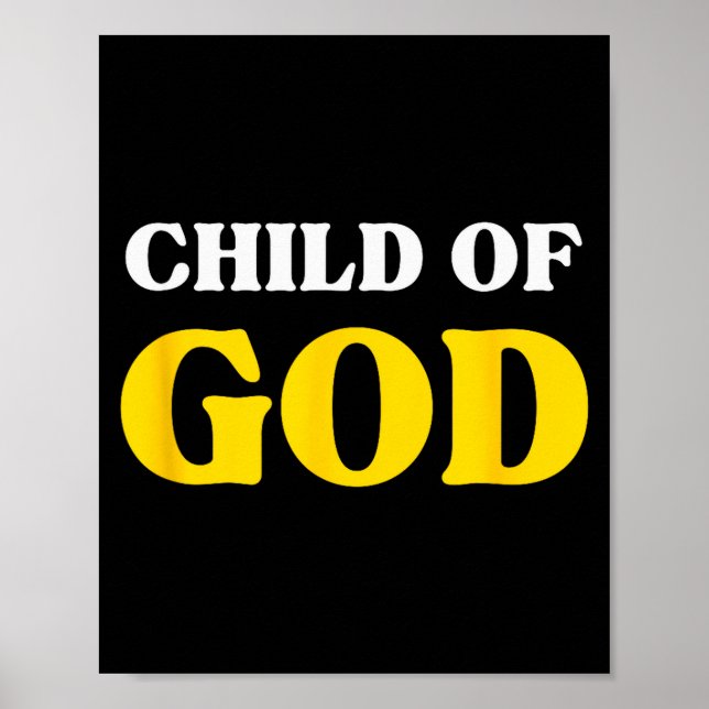 Poster Filho de Deus, Amado Abençoado, Fé Cristã  (Frente)