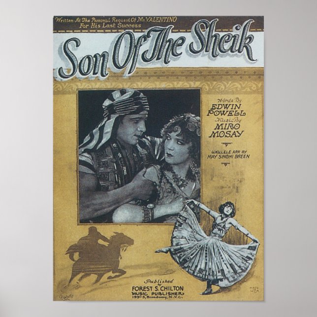 Poster Filho do Cobrir Sheikh Vintage Songbook (Frente)