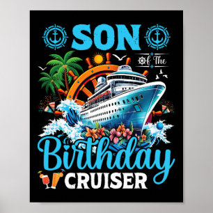 Poster Filho Do Cruiser De Aniversário Barco De Cruzeiro