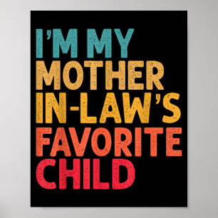 Poster Filho Favorito Da Sogra Cômico Pai Retrô