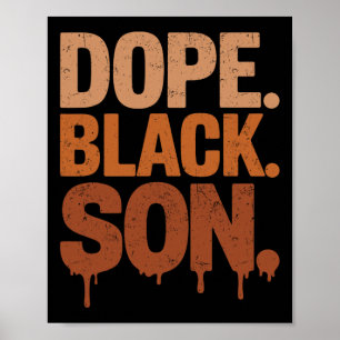 Poster Filho Negro Droga Mês da História Negra Juneteenth