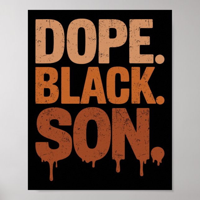 Poster Filho Negro Droga Mês da História Negra Juneteenth (Frente)